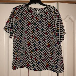 Houndstooth Blouse